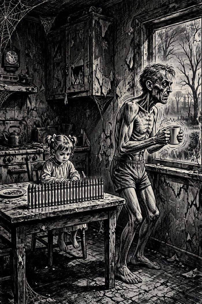 Inked plague-horror artwork from the What We’ve Sown world