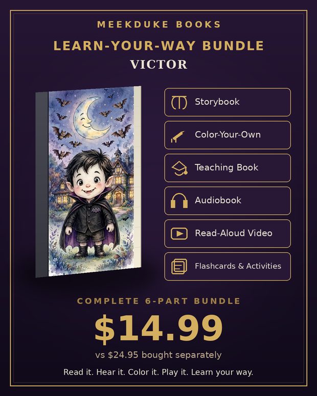 Victor Learn-Your-Way bundle — storybook, audio and learning pack together