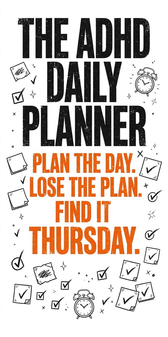 The ADHD Daily Planner journal cover