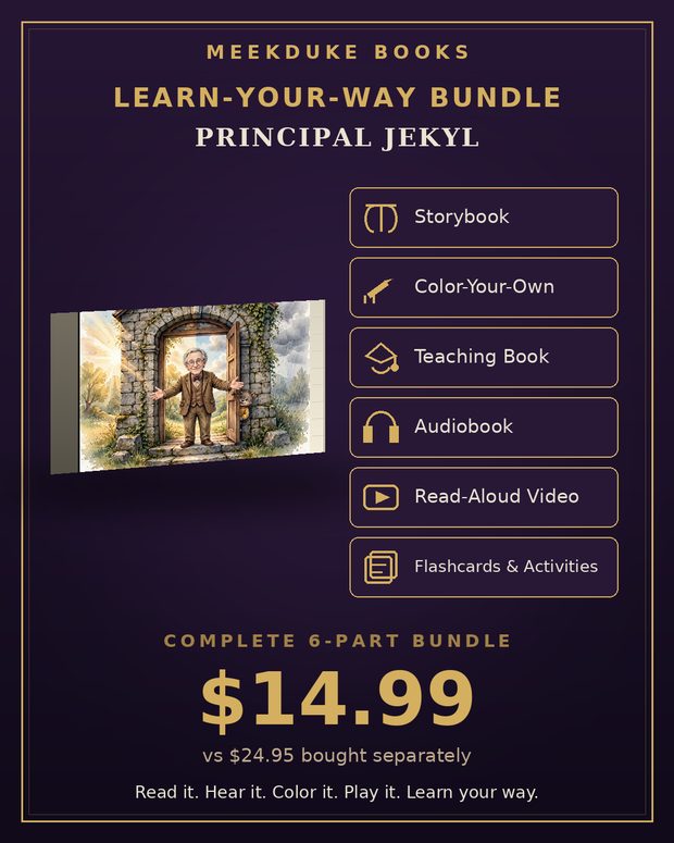 Principal Jekyl Learn-Your-Way bundle — storybook, audio and learning pack together