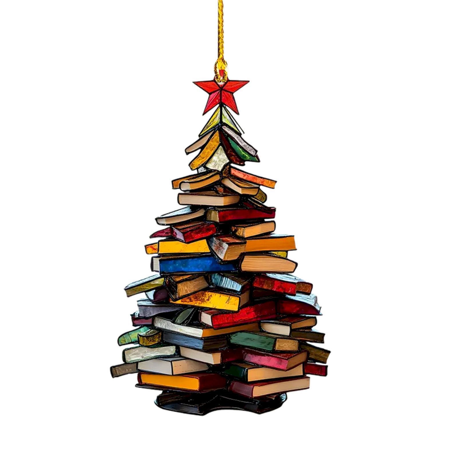 Stacked-Book Christmas Ornament, 3-pack