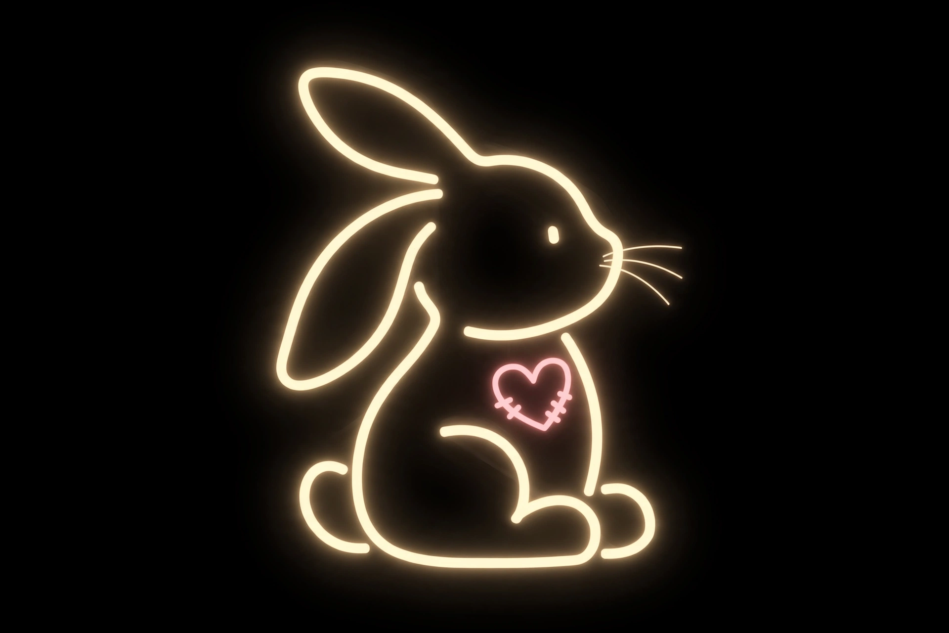 Velveteen Bunny neon sign design