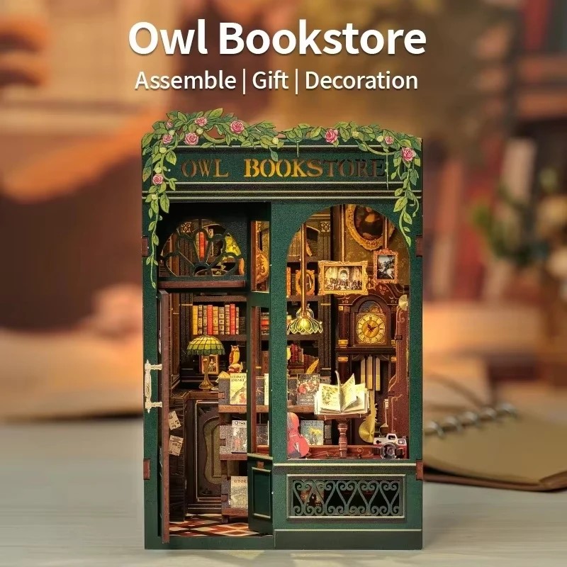 Owl Bookstore Book Nook Kit