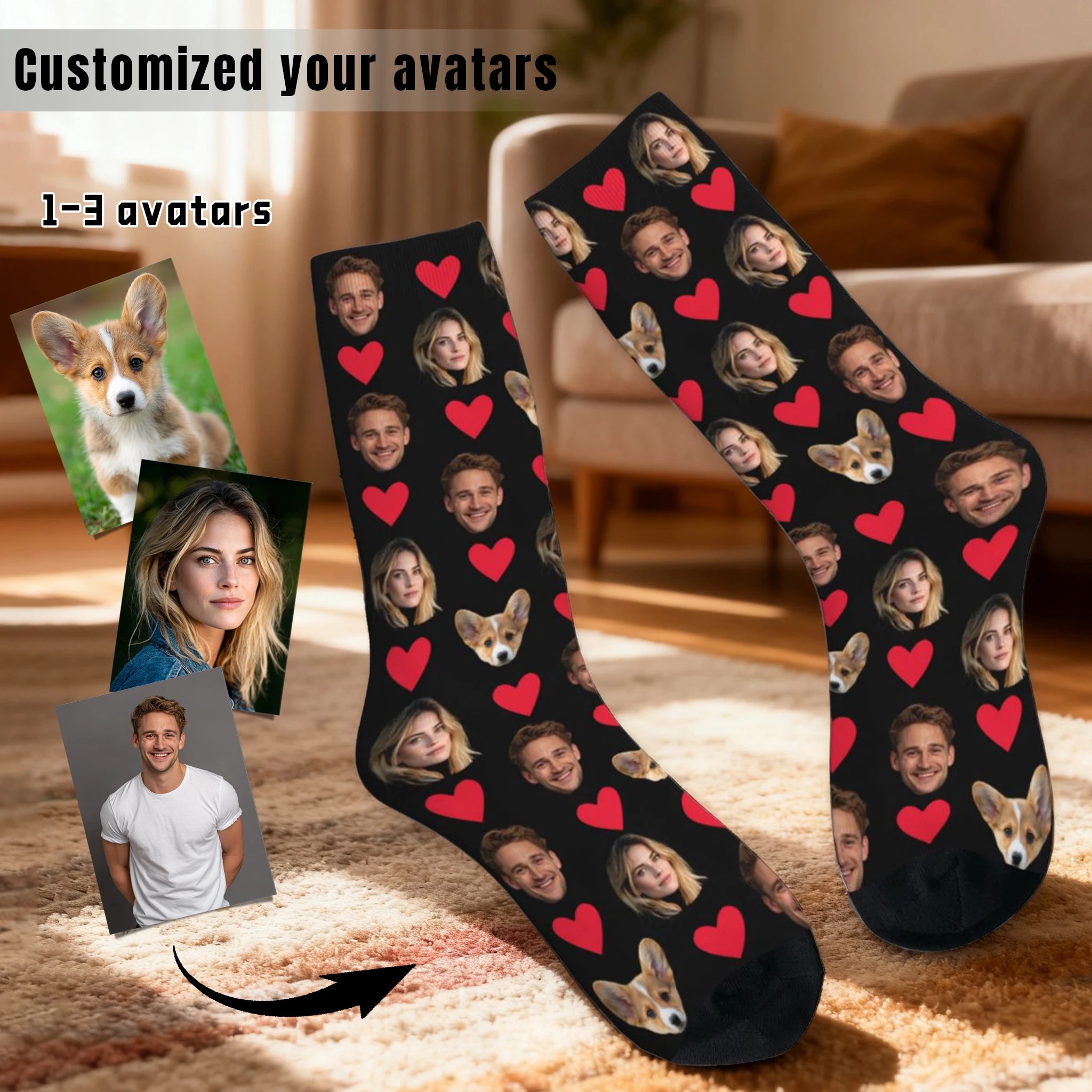 Custom Photo Socks